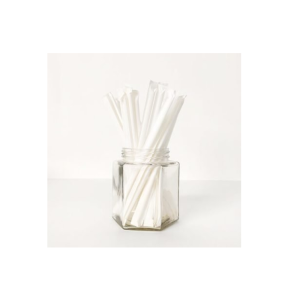 GP091 - 12x200mm Cmp White PLA Straw Wrapped