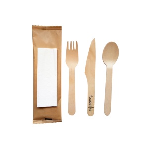 GP969 - 6 pc Birch Cutlery Kits, wrapped