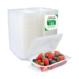 GP275 - 9x6x2.5" Hinged PP Container EP28 Clear