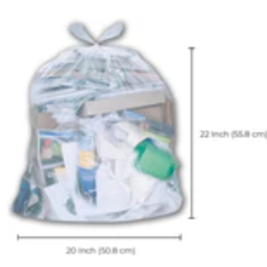GP952	20X22" Clear Regular Garbage Bag