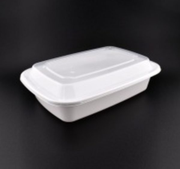 32oz Rectangle white containers set-GP1050